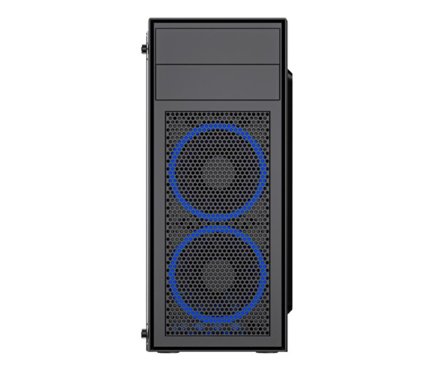 GEMBIRD Midi Tower Fornax M100B ATX niebiesie wentylatory Czarna CCC-FC-M100B - 1184605 - zdjęcie 3
